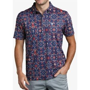 William Murray Golf Men’s Polo Shirt XL Stretch Blue Raise the Roof